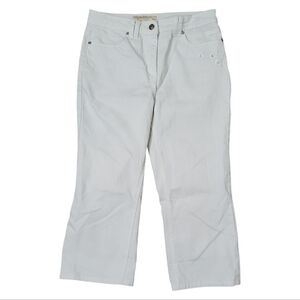 Vintage Penman's Women's Jeans Y2K Size 8 White Embroidered Capris